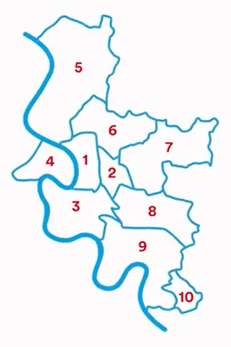 Stadtbezirke Düsseldorf Karte
